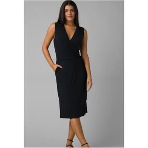 Prana Nova Women's  black wrap dress size M